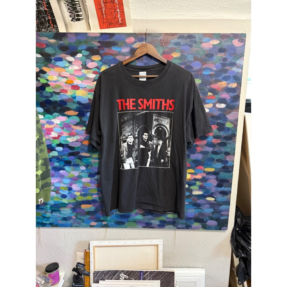 Vintage y2k the Smiths Salford Graphic T-Shirt Mens XL Black Gildan